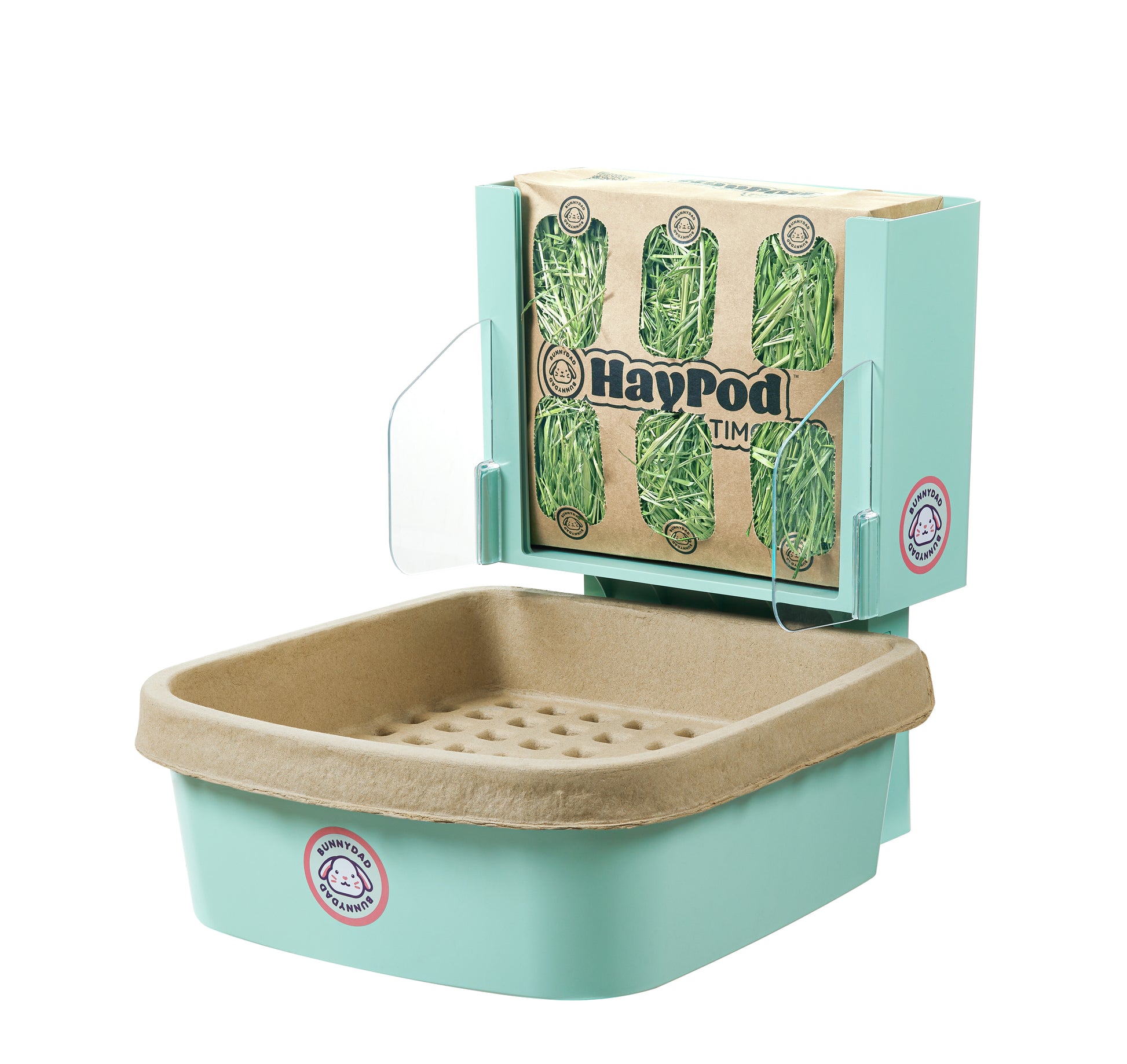 BunnyDad BunnyLet Rabbit Litter Box + Hay Feeder System