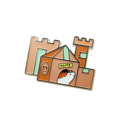 GuineaDad Cardboard Castle Enamel Pin