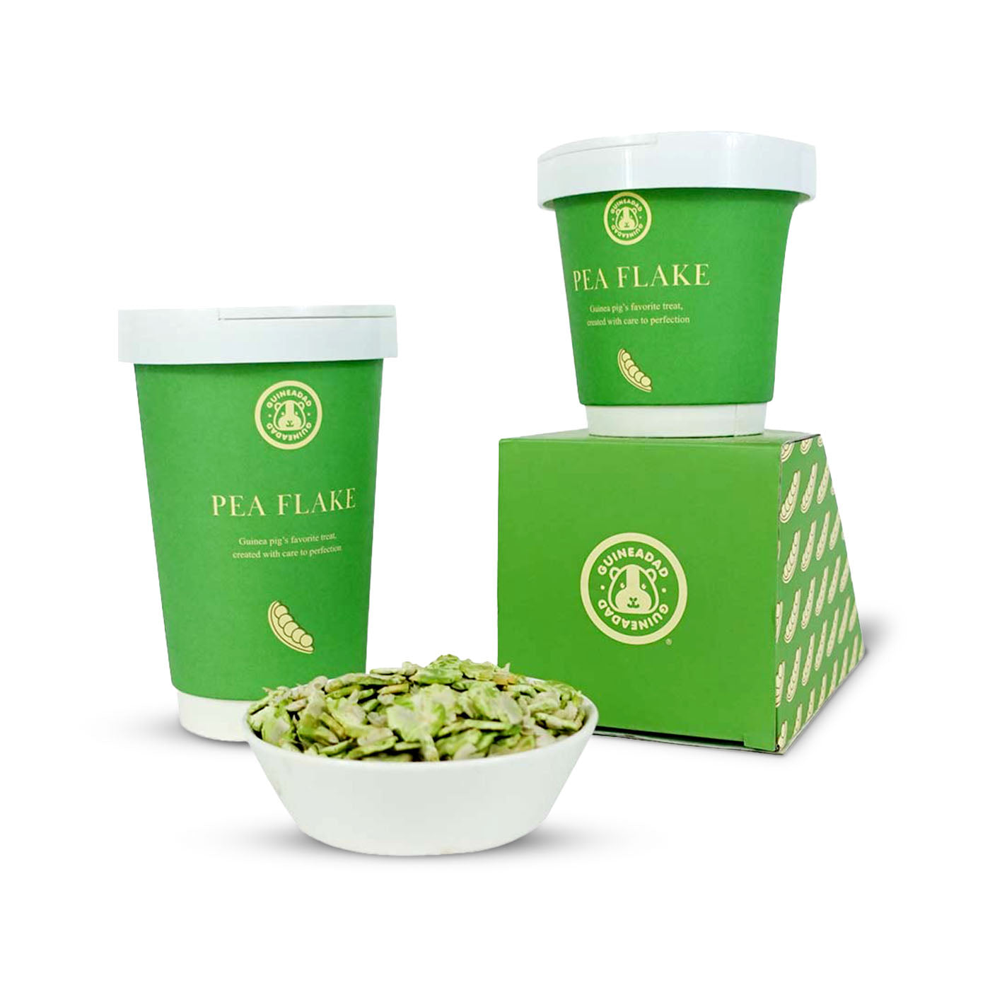 GuineaDad Pea Flakes Treat Cups (100% All Natural)
