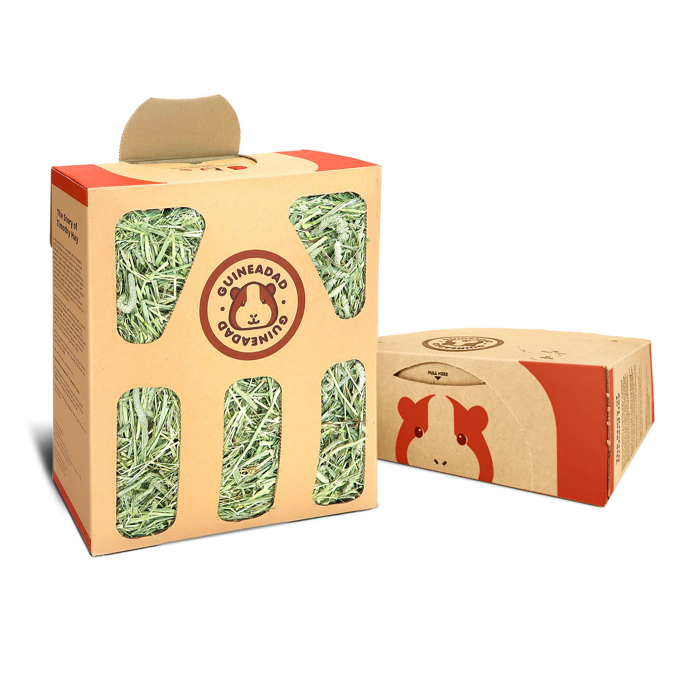 BunnyDad - Timothy Hay Boxes, each containing 3 packs of fresh orchard hay for rabbits, displayed against a white background.