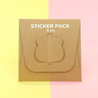Guinea Pig Sticker Set Back View With Package